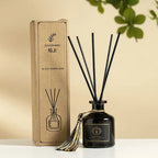 Reed diffuser set 50ml with box, dark bottle and black reeds