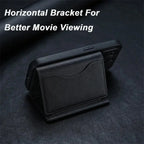 Black horizontal magnetic card wallet with flip front and card pocket