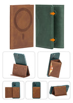 Citadel pouch magnético khaki y verde, cierre magnético con flechas