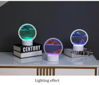 Cordless reading lamp globe display showing colorful lighting effect on a white base