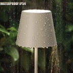 Pearl white LED desk lamp shade with raindrops, waterproof IP54 design
