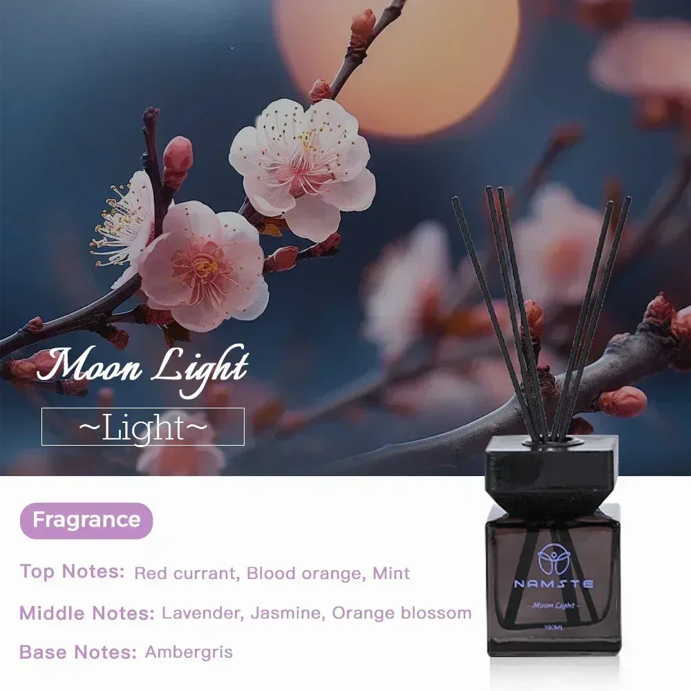 Signature 100ml Reed Diffuser Oil Set, Moon Light scent with reed sticks