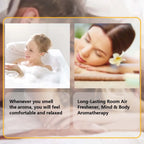 Reed diffuser benefits graphic: room freshness and mind & body aromatherapy