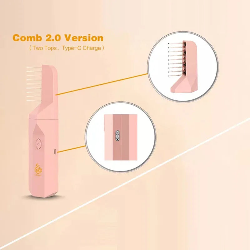 USB aromatherapy burner diagram, light pink body with top vents and Type-C charge port.