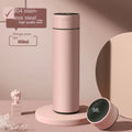480ml pink smart thermos flask with lid and matching side cup