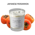 Japanese Persimmon scented candle in clear glass jar, 55g