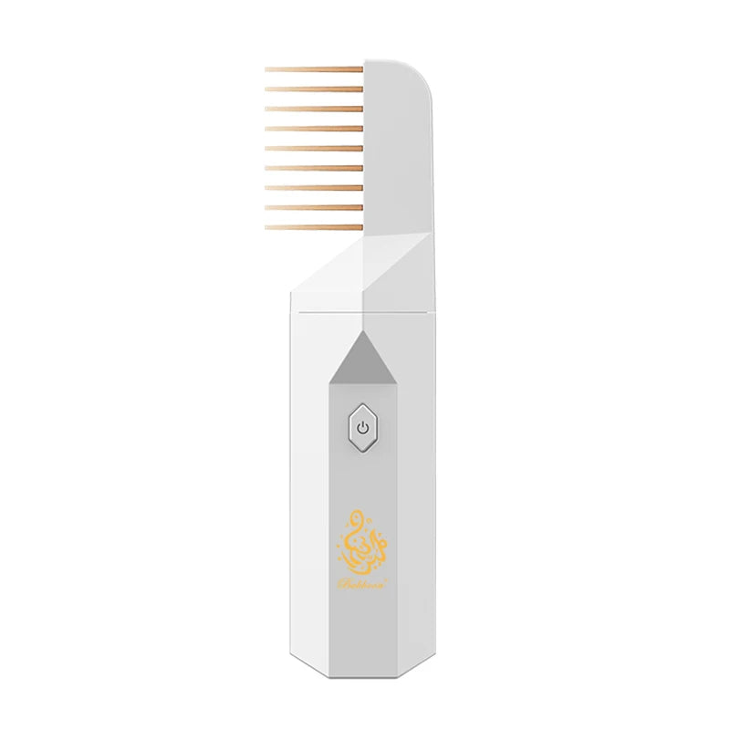 Champagne USB aromatherapy burner with comb-like incense stick holder