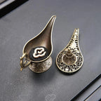 Arabian Lamp Cone Burner pair of engraved cone tips with swirl motif and filigree