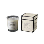 Ivory glass scented candle with gift box, unlit wick