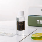 50ml reed diffuser bottle with white cap and black label, clear glass