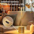 Gold classic stepless dimming table lamp with Type-C charging base detail