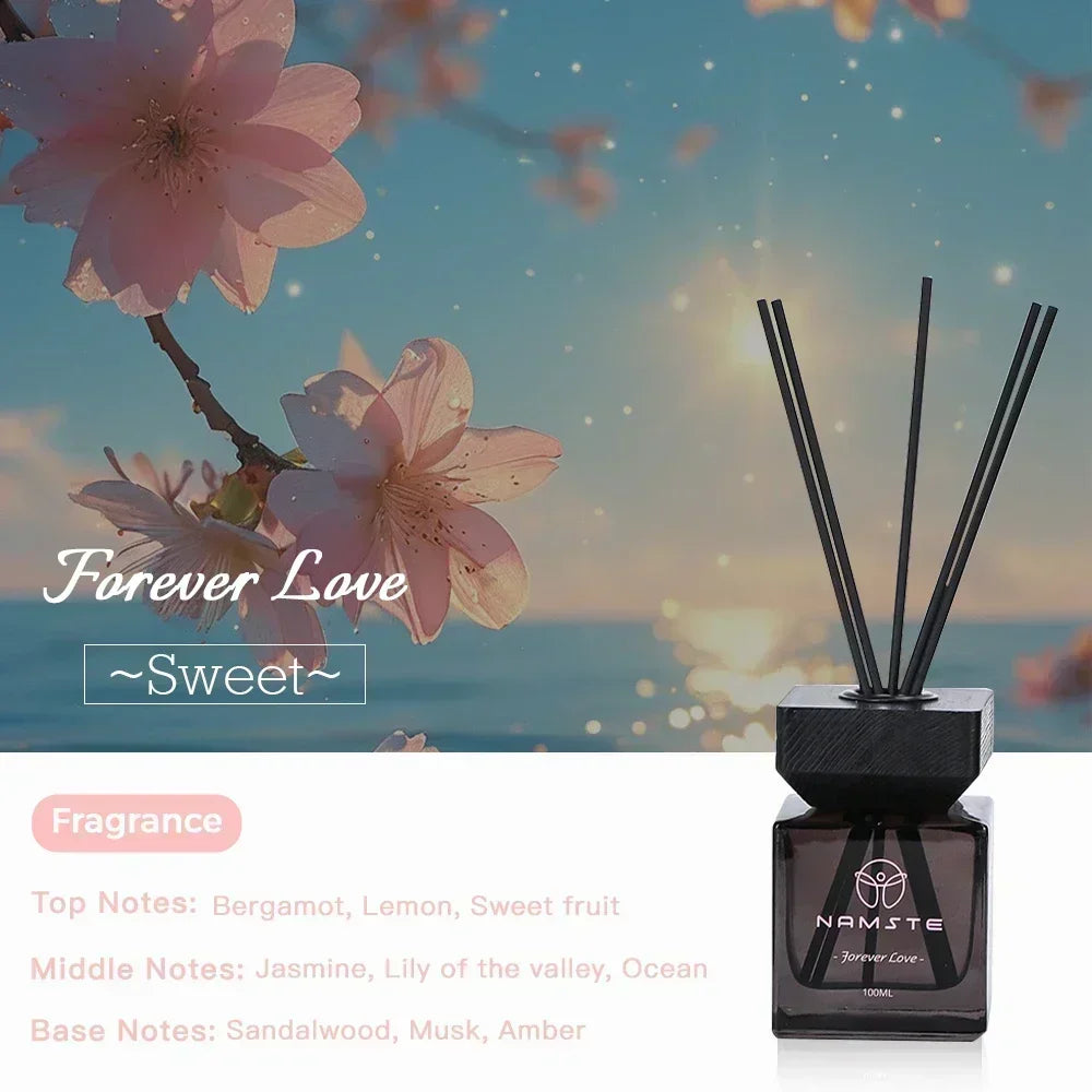 Signature 100ml Reed Diffuser Oil Set, Forever Love scent with reed sticks
