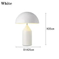 White mushroom table lamp, H35cm, DIA25cm