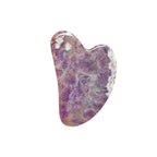 Emerald Jade Glow Roller stone, amethyst purple marbled gua sha