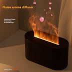 Aurora Flame Humidifier with simulated flame, dark black body
