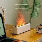 Prism USB Flame Diffuser, white housing with simulated flame detail