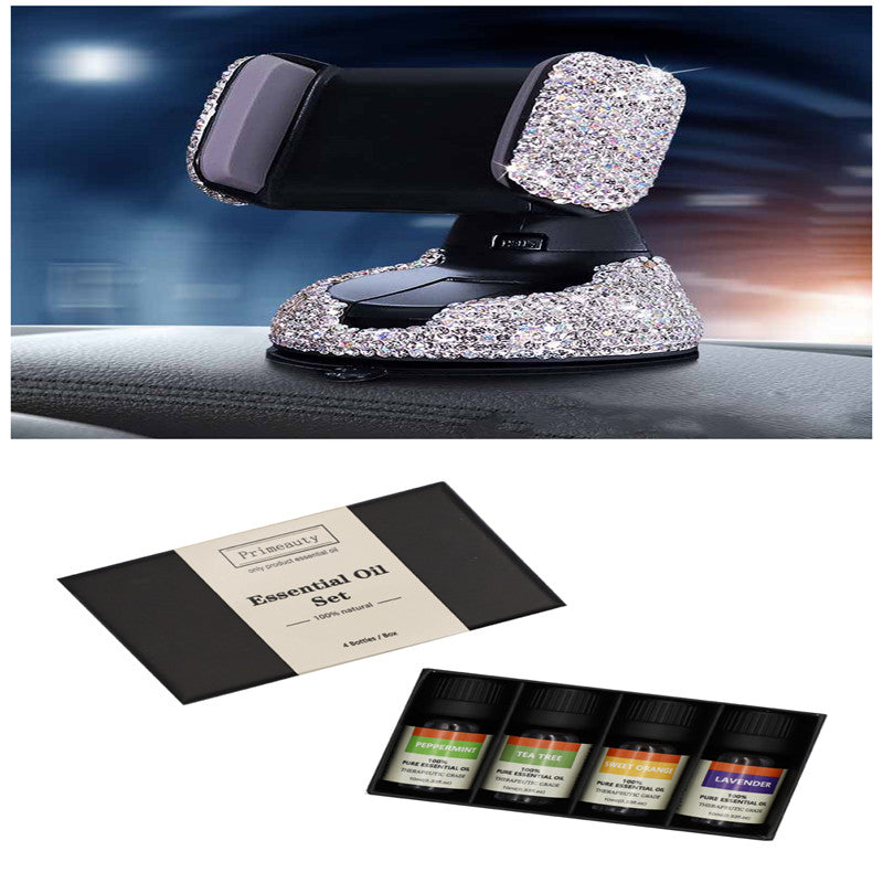 Essential Oil Set box and tray with six small oil bottles