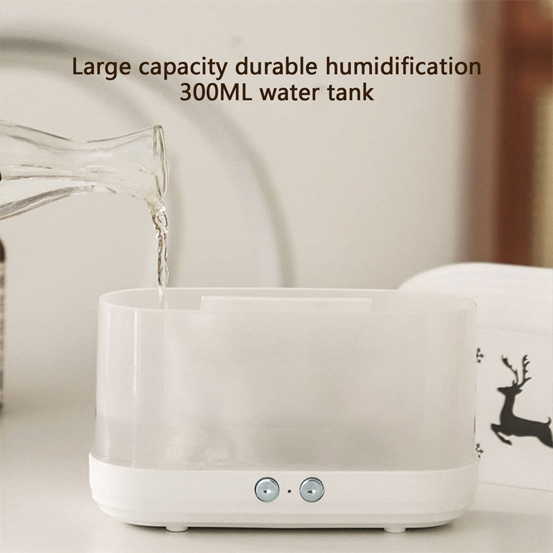 Ivory white elk diffuser with large white water tank; deer silhouette visible on side
